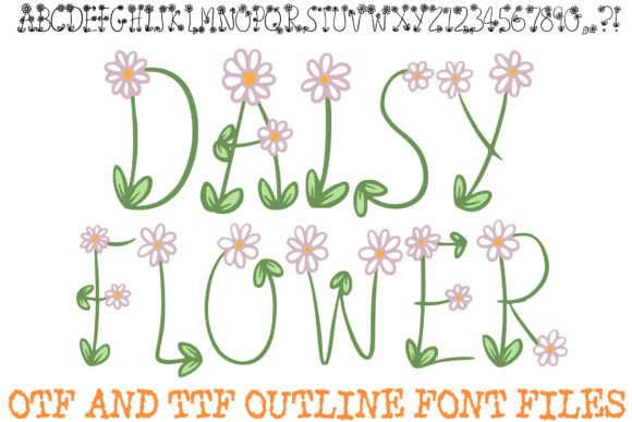 Daisy Flower Doodle Font: A Fresh, Botanical Touch for Your Designs