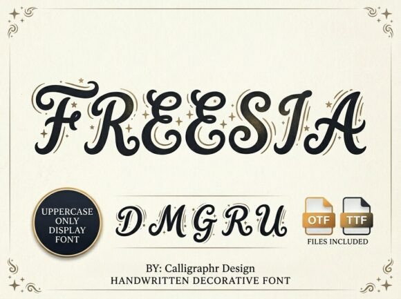Freesia: A Celestial Font for Whimsical Branding