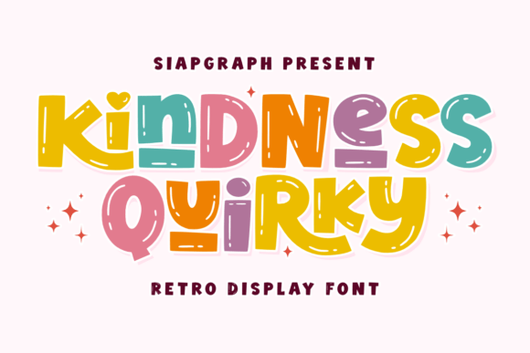 Kindness Quirky: A Playful Retro Font for Standout Designs
