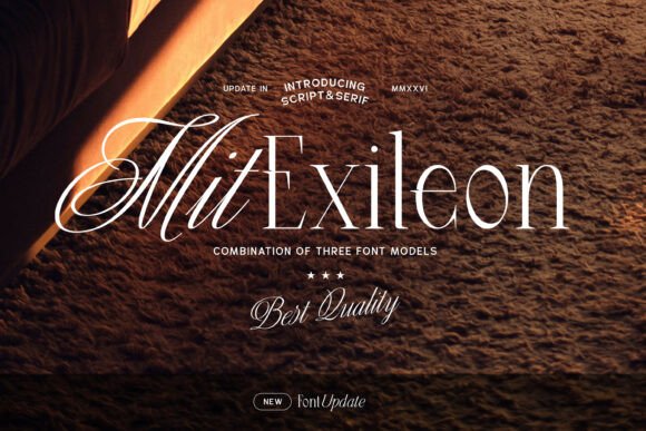 Mit Exileon: A Balanced Script & Serif Font for Modern Design