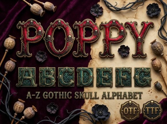 Poppy Font: The Dark Elegance Your Gothic Brand Demands