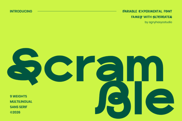 Scramble: A Fluid Sans-Serif for Dynamic Design Projects